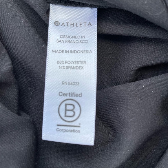 Athleta High Waisted Paper bag pants Belted Tie Black Size 12 - Picture 4 of 6